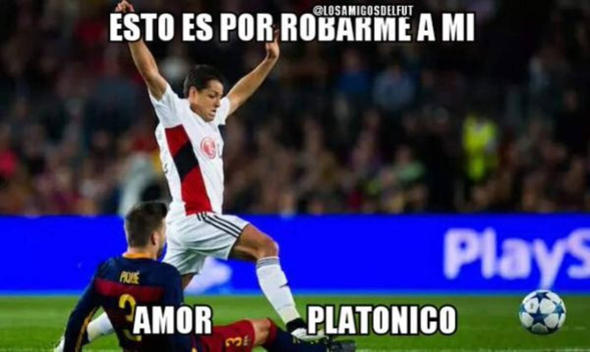 Los memes que dejaron las fallas del Chicharito ante el Barcelona