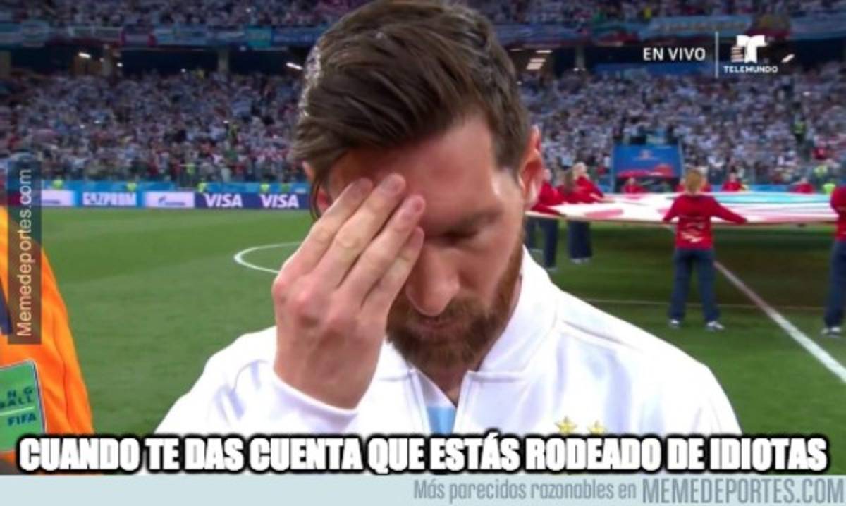MEMES: Despedazan a Messi y Argentina tras recibir paliza de Croacia en Rusia 2018