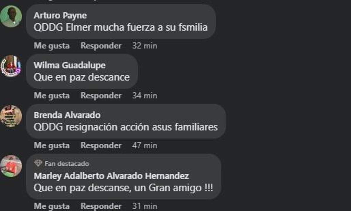 “Vuela alto, Elmer Canales”: Familiares y amistades, consternados por fallecimiento del exportero de la Selección de Honduras