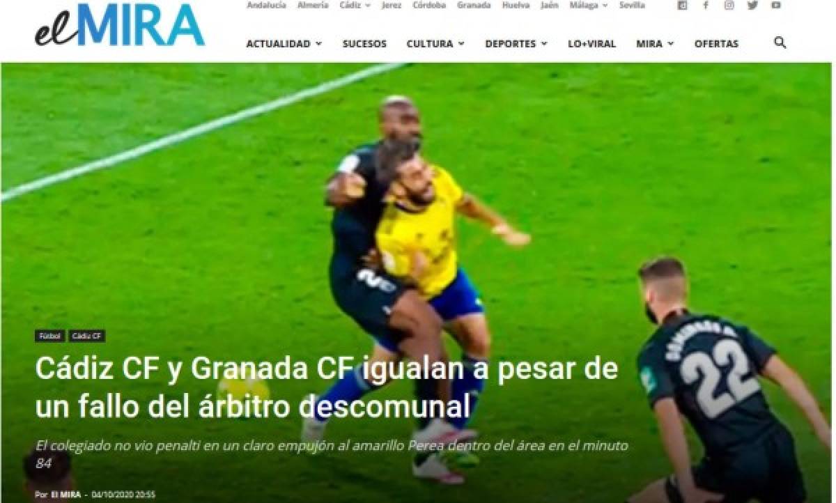 'Dolor de cabeza constante': Lo que dice la prensa del Choco y Cádiz tras el empate con Granada