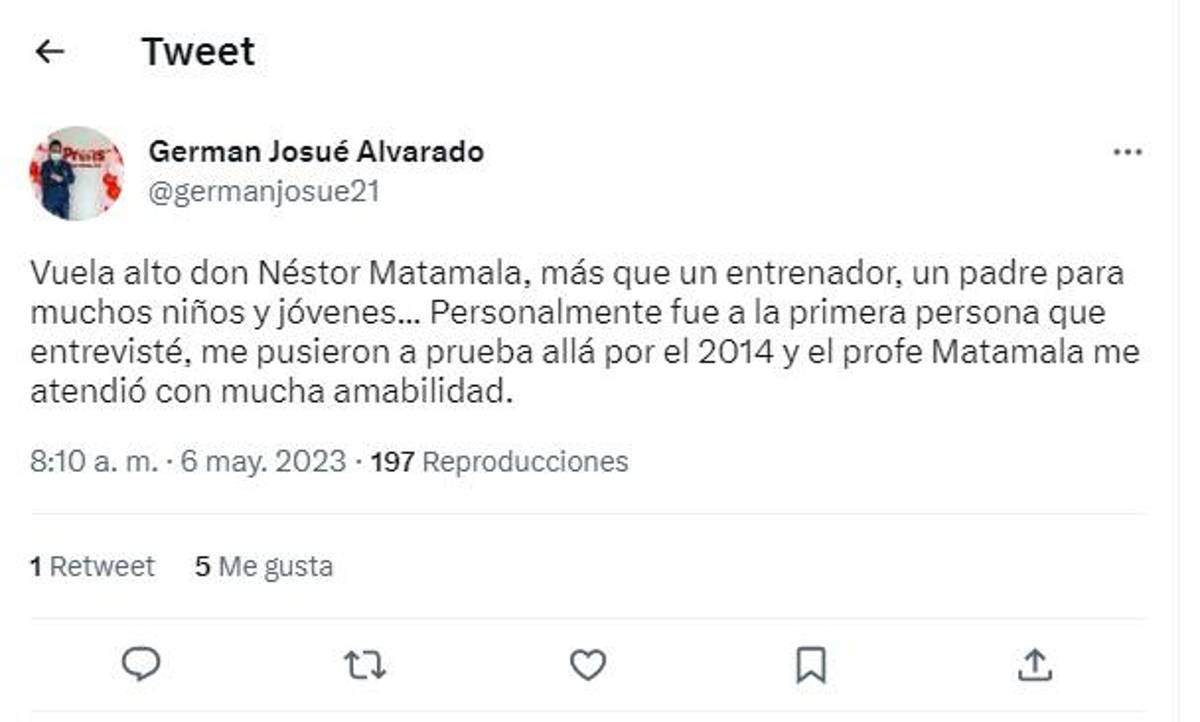 “Néstor Matamala, un padre, un maestro y de corazón hondureño”: Así reaccionan los periodistas y afición tras la muerte del técnico