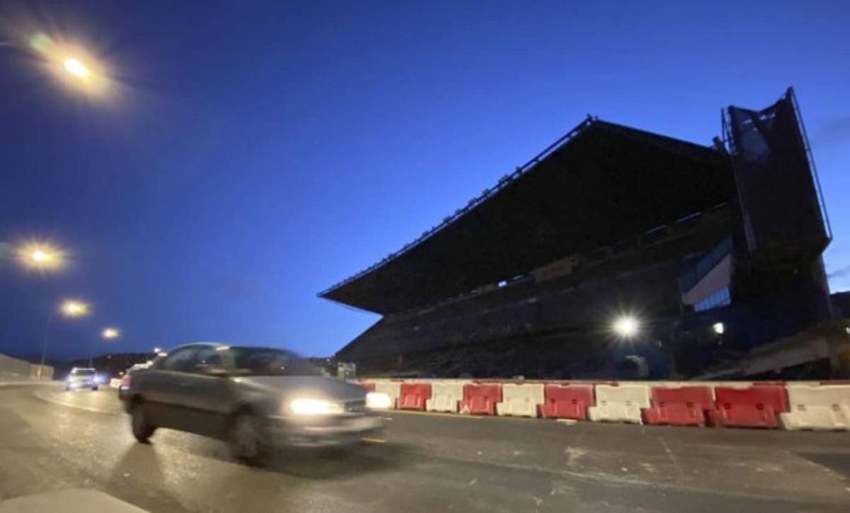 Lo que queda: El estadio Vicente Calderón, convertido en una carretera más en Madrid