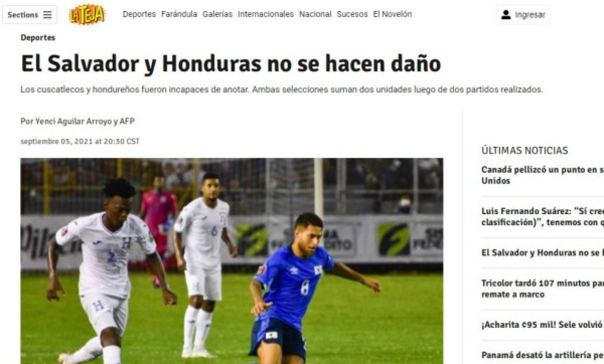 Lo que dice la prensa tras empate de Honduras y El Salvador; Faitelson destroza a Costa Rica y salvadoreños en pánico