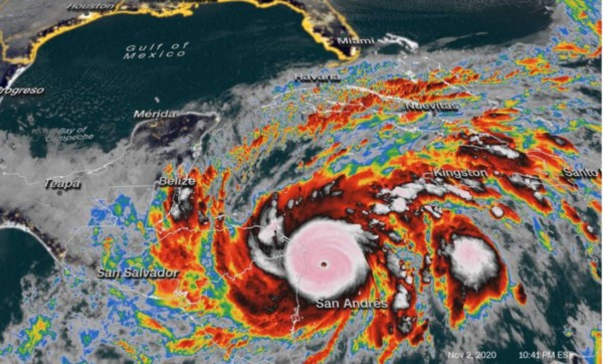 Huracán Eta se degrada y pasa a ser categoría 2 tras ingresar a Nicaragua