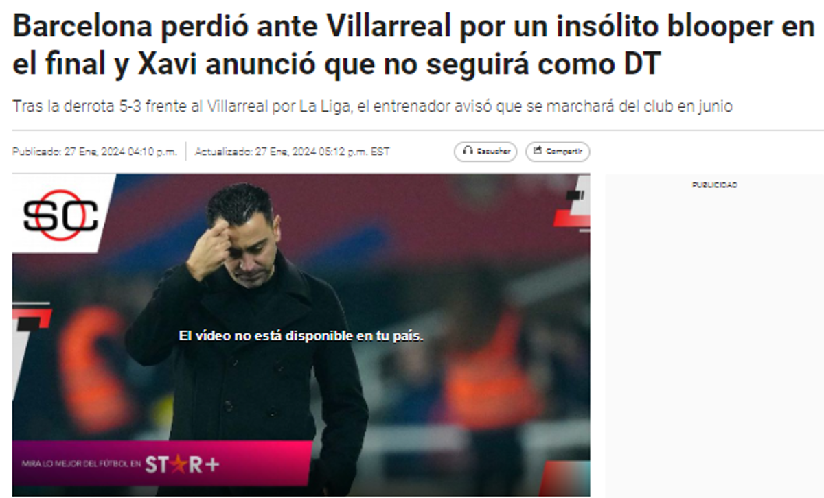 Xavi se va del Barcelona en junio y la prensa reacciona: “Se acabó la farsa; adiós a LaLiga”