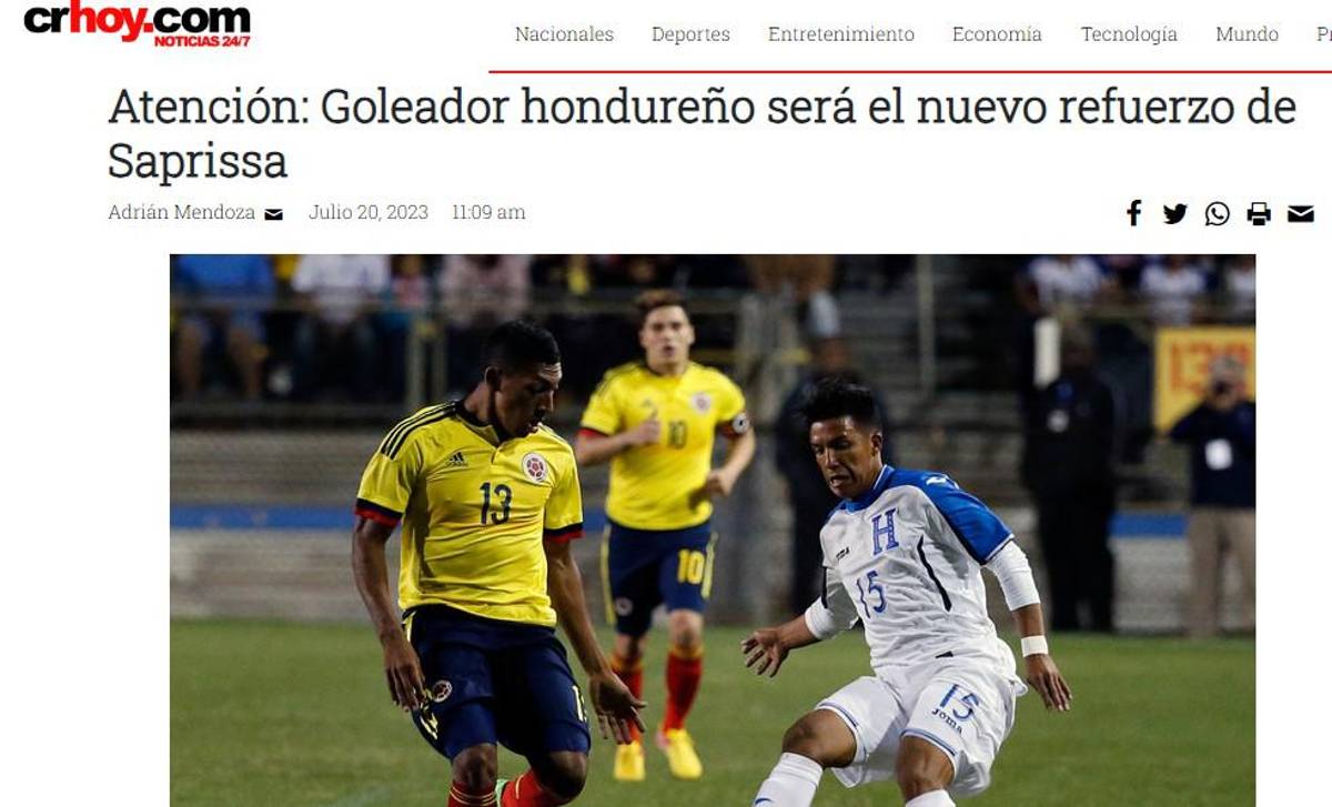 La prensa reacciona al fichaje de Michaell Chirinos por el Saprissa ¿Qué dicen en Costa Rica? Alucinan con uno de sus golazos