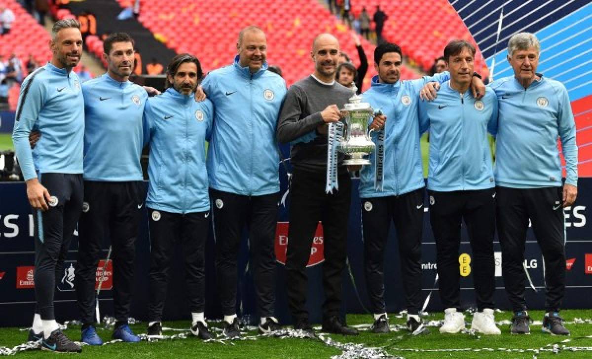Así celebró el Manchester City el título de la FA Cup en Inglaterra