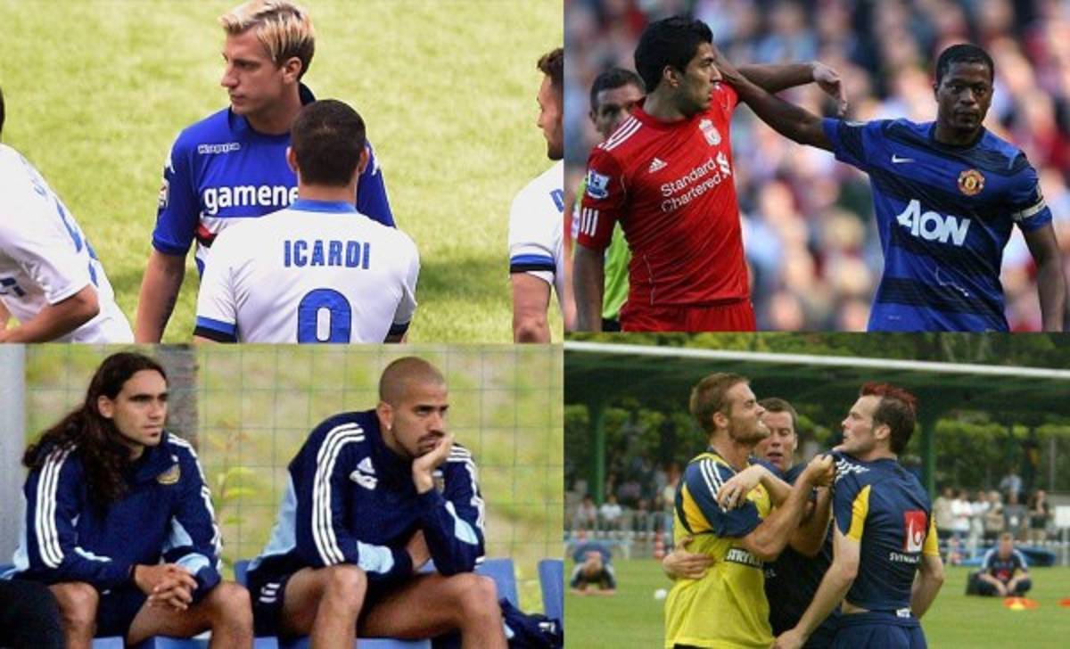 Jugadores que eran enemigos mientras compartían el mismo club