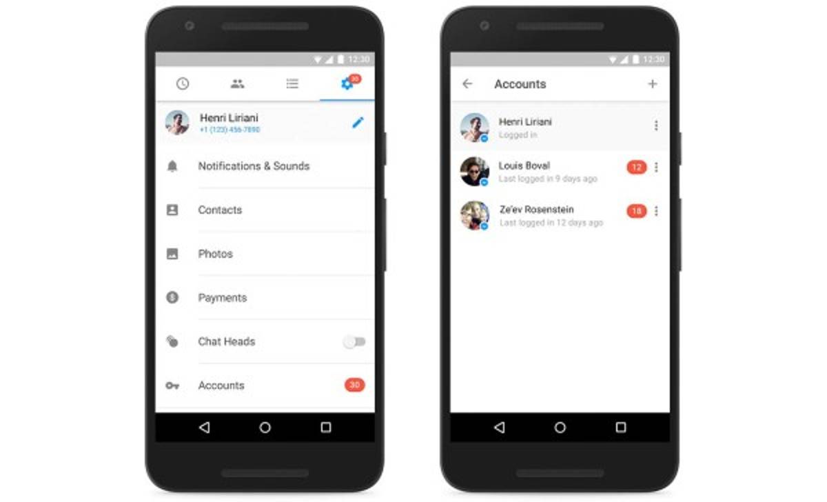 Facebook Messenger para Android ya cuenta con soporte para varias cuentas de usuario  