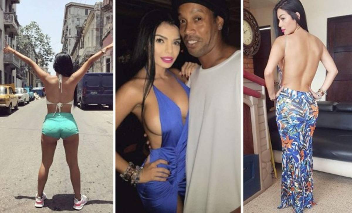 Ronaldinho y la sensual modelo tica que lo acompañó en una fiesta