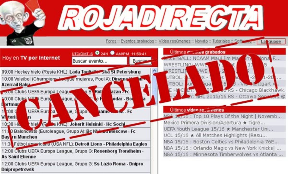 Rojadirecta tendrá que cerrar en una semana por orden del Juzgado