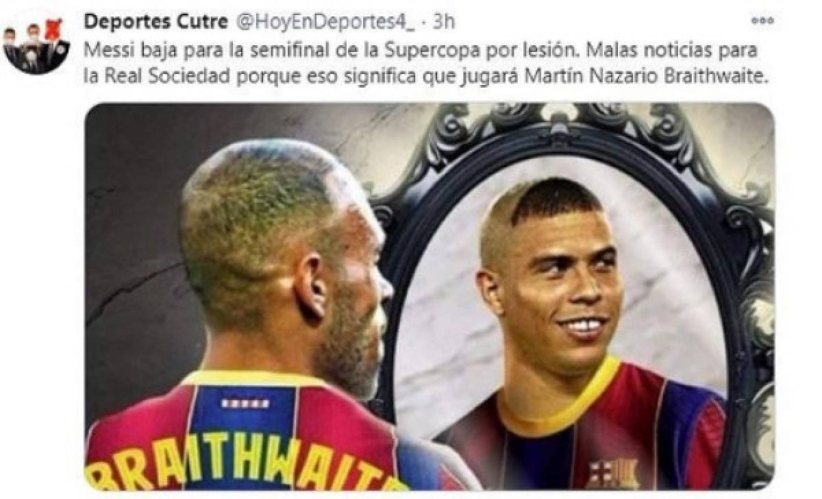 Messi, protagonista de los memes tras el sufrido triunfo del Barcelona en la Supercopa española