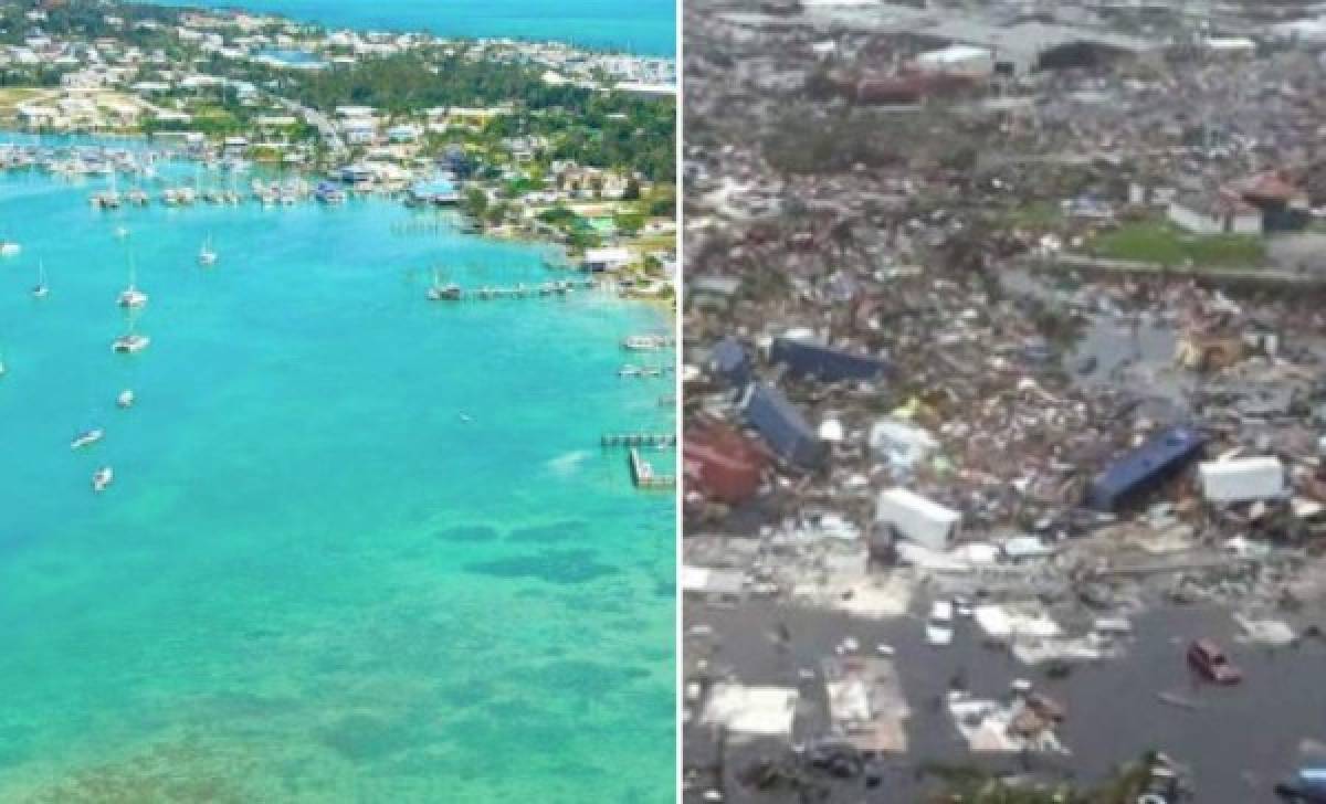 Devastador: Las impactantes imágenes que dejó el huracán Dorian en las Bahamas