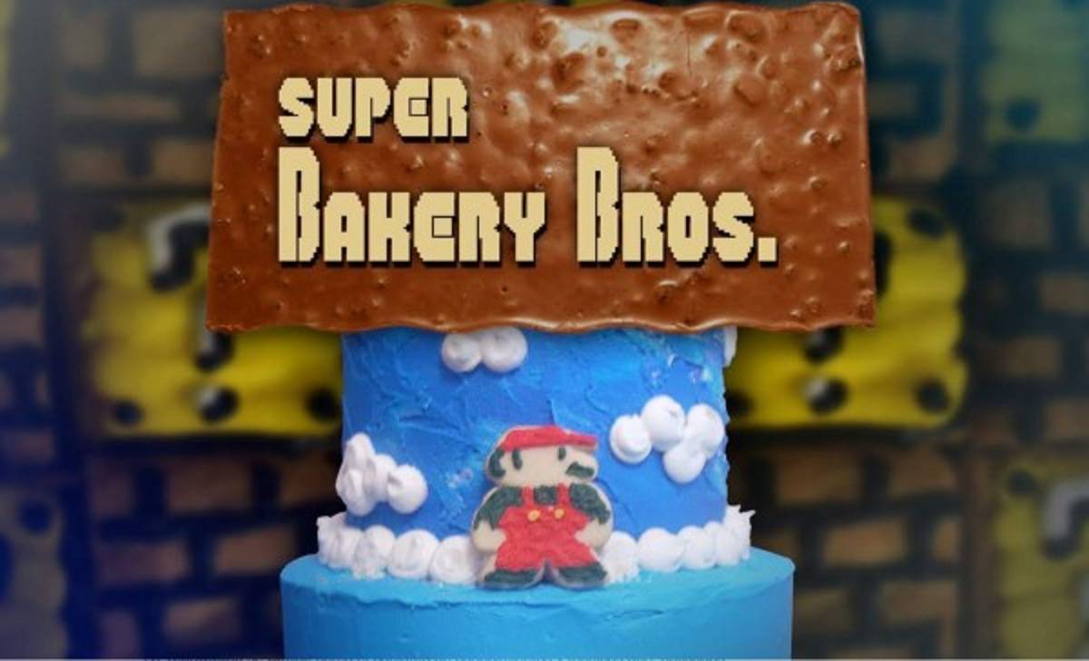 Un fanático hace un pastel animado de Mario Bros