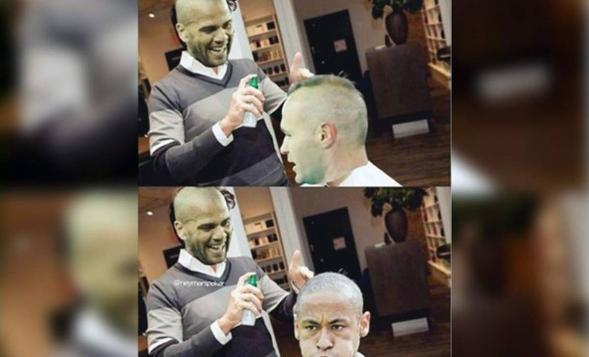 Dani Álves fue el ''culpable'' del nuevo look de Iniesta