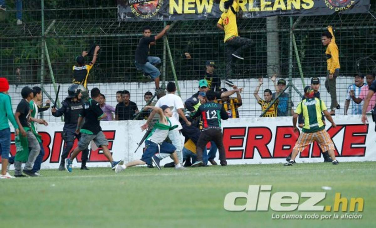 Vandalismo entre aficionados del Marathón y Real España