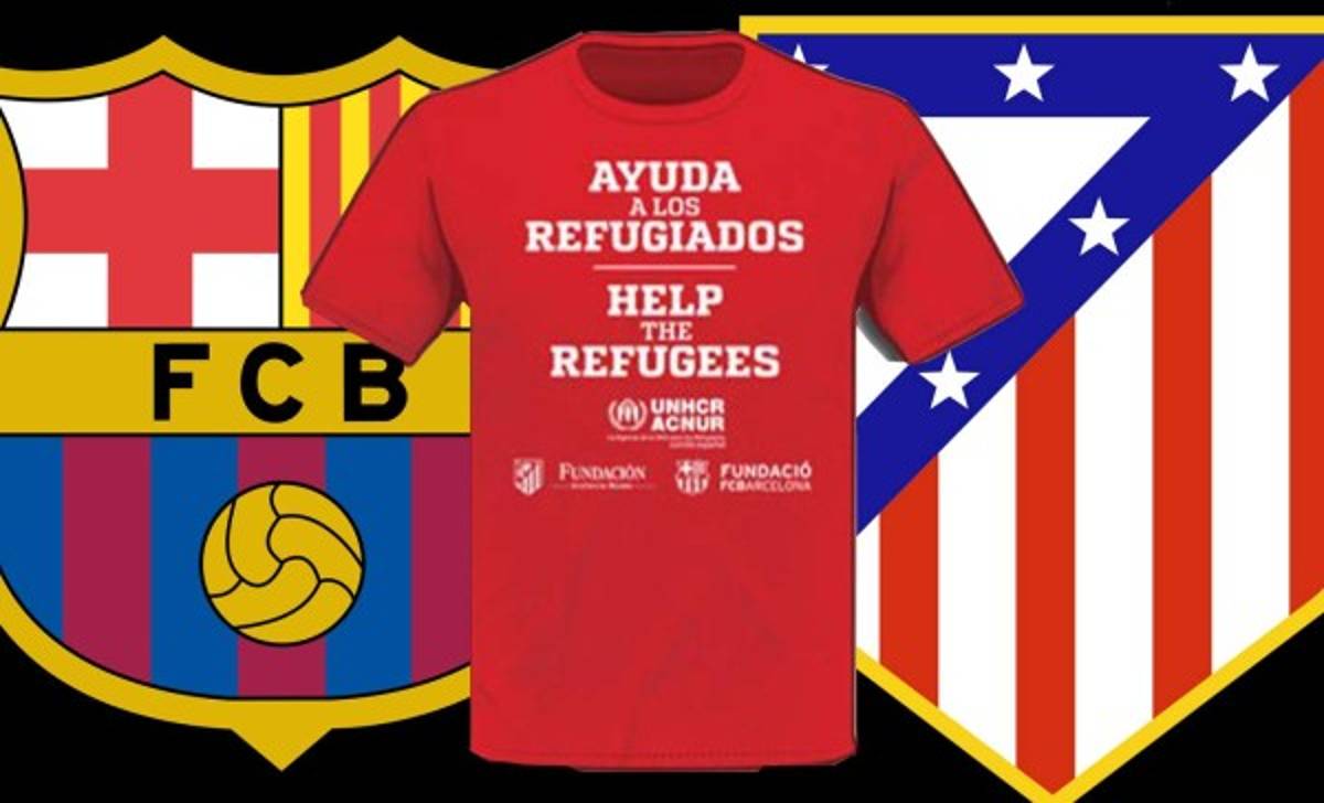 Barça y Atlético de Madrid lucirán una camiseta en favor de los refugiados
