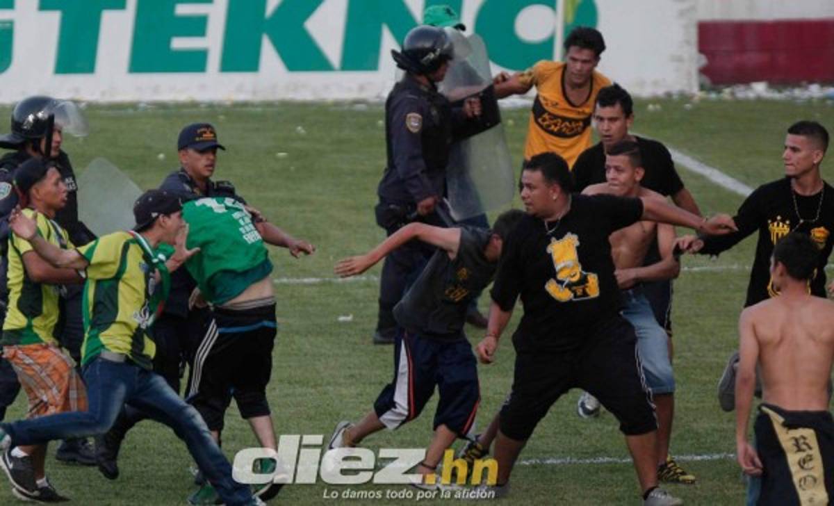 Vandalismo entre aficionados del Marathón y Real España