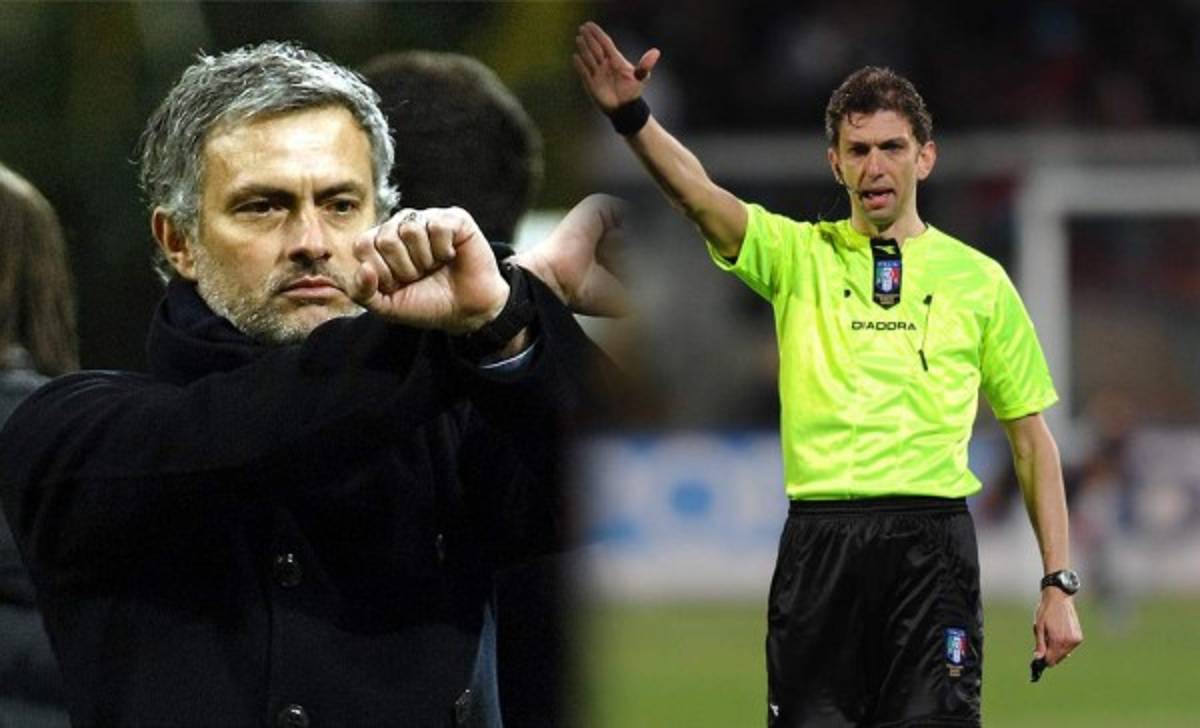 ''Esposado'' Mourinho por árbitro italiano