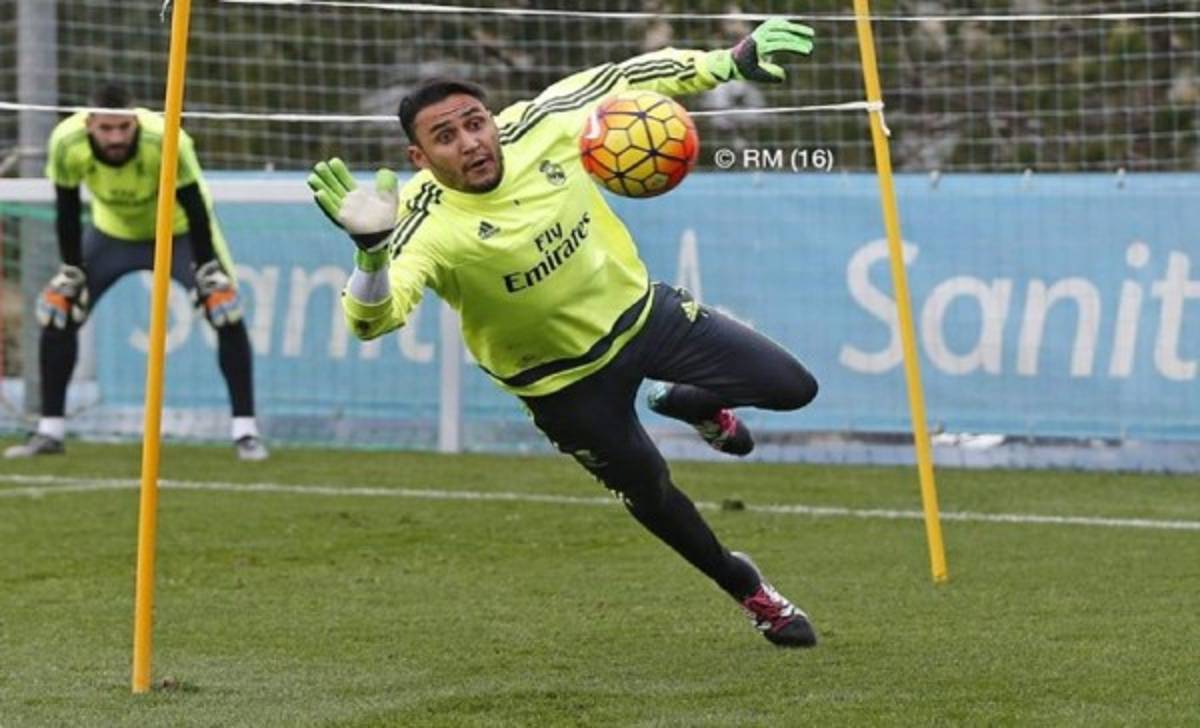 Keylor Navas se recuperó de su lesión y ya entrena con el Real Madrid