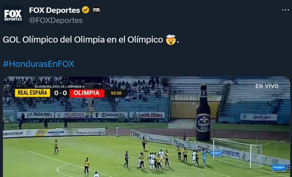 “Descomunal”, “Memorable”: Prensa de Honduras e internacional se rinde ante golazo olímpico de Edwin Rodríguez