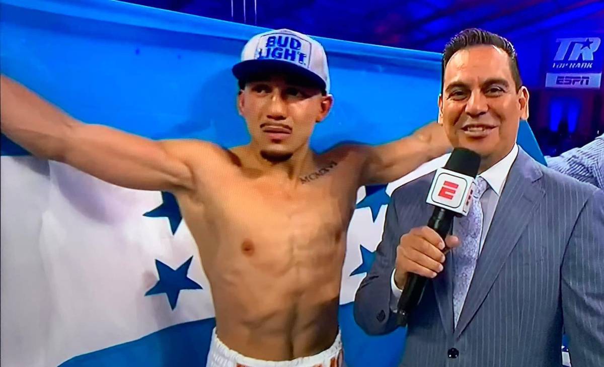 ¡Así lo mandó a la lona! Teófimo López y su resurrección ante Pedro Campa: la bandera de Honduras presente