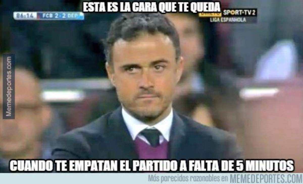 MEMES: Burlas contra Barcelona tras empatar con Deportivo La Coruña