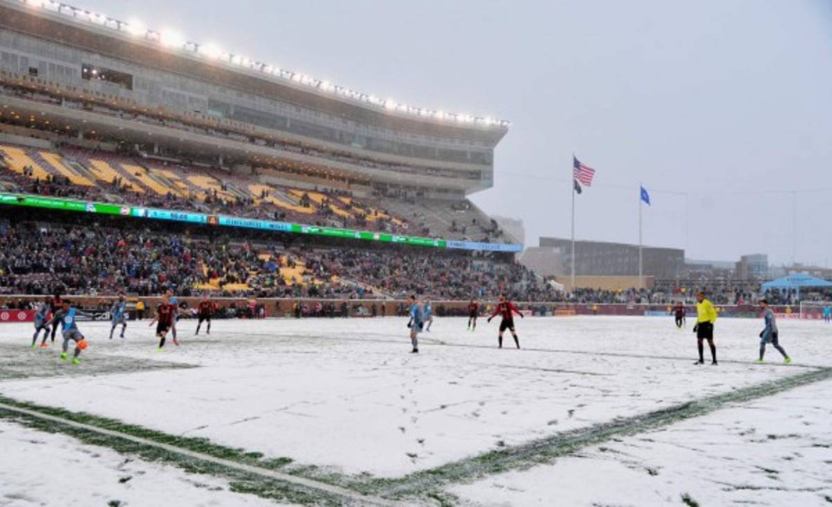 Las fotografías más sorprendentes del Atlanta-Minnesota bajo la nieve en la MLS