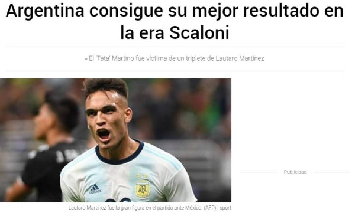 Lo que dice la prensa mundial tras la paliza de Argentina a México: 'Pesadilla y desastre'