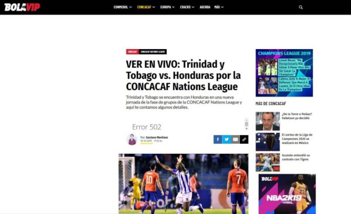 Luego del triunfo ante Trinidad y Tobago, esto dicen los medios sobre Honduras