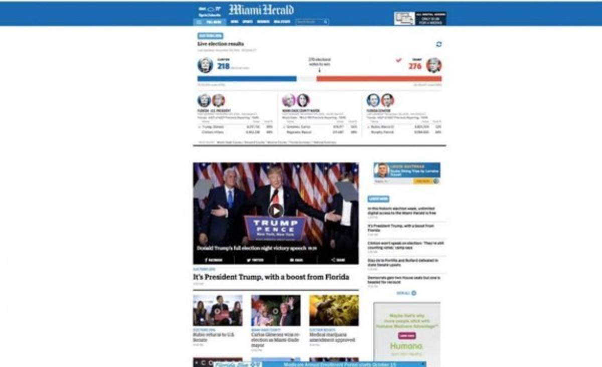 PORTADAS: La agresiva reacción de la prensa internacional tras gane de Donald Trump