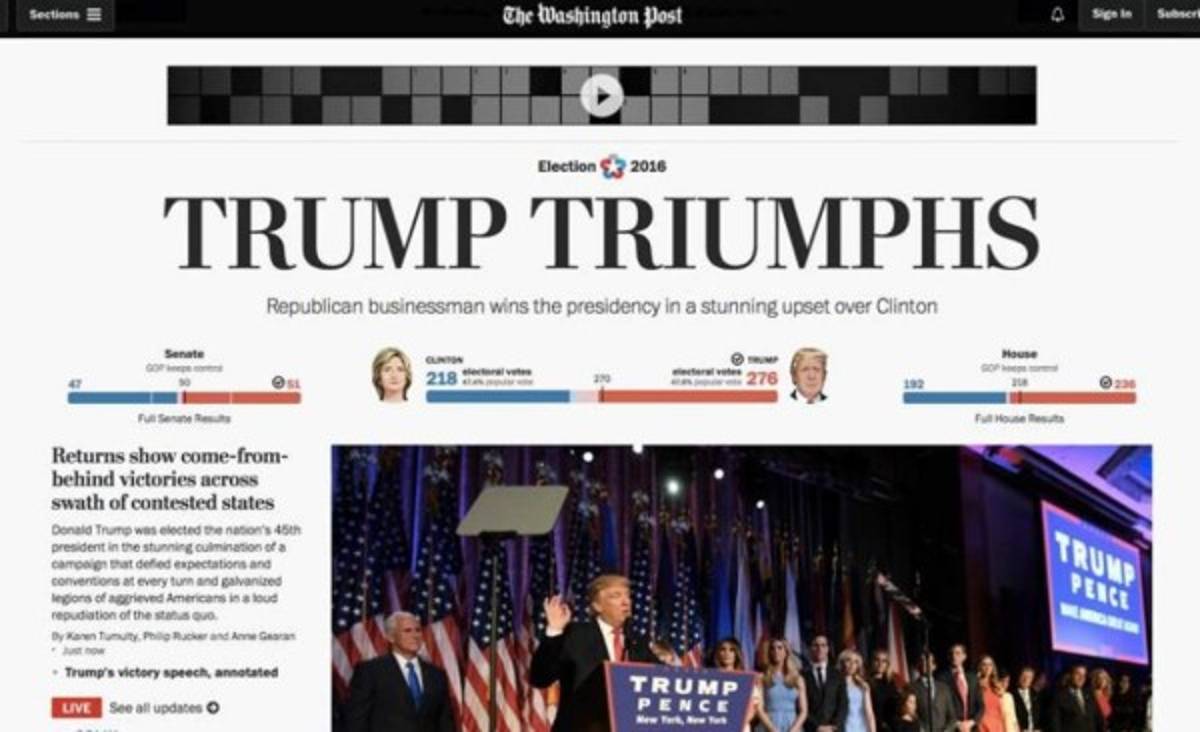 PORTADAS: La agresiva reacción de la prensa internacional tras gane de Donald Trump
