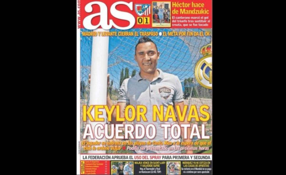 El diario AS también confirma a Keylor Navas con el Real Madrid