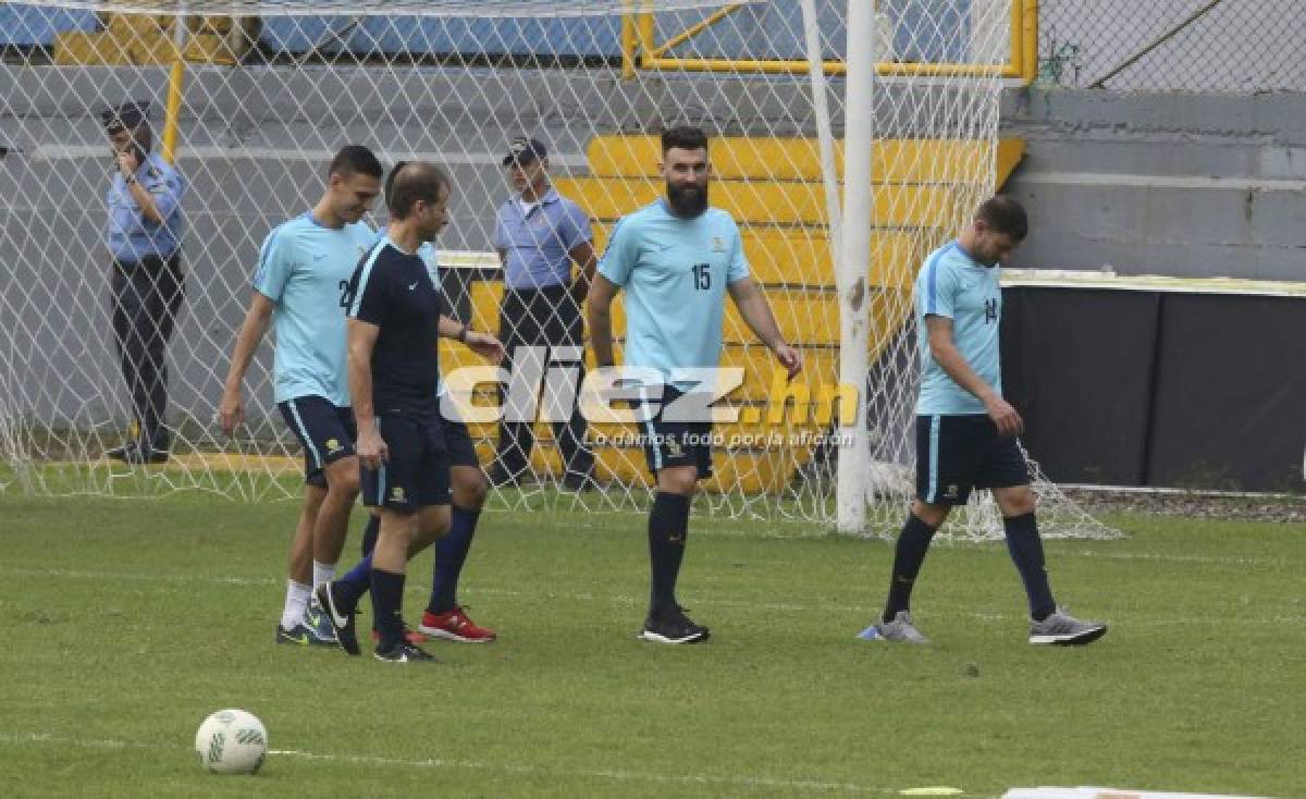 FOTOS: Así fue el primer entrenamiento de Australia en San Pedro Sula