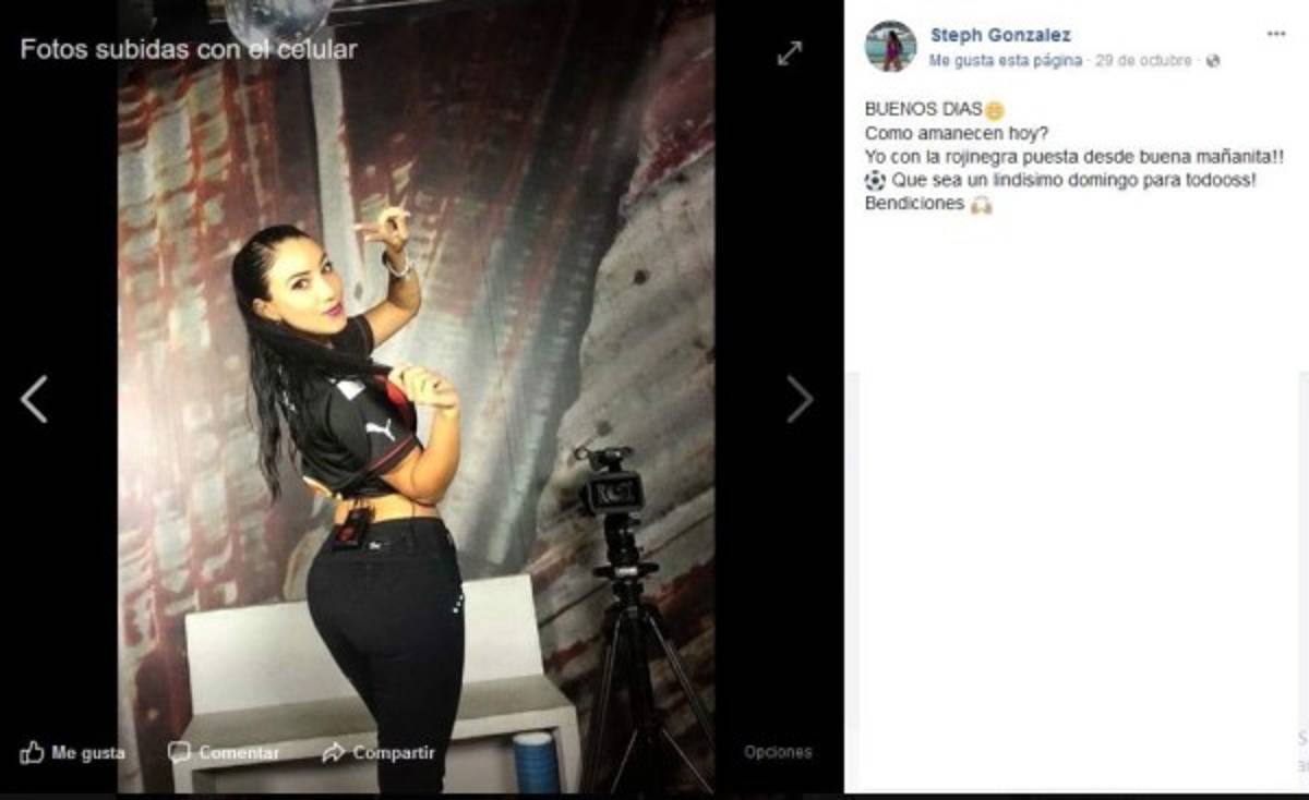Steph González, la guapa modelo aficionada al equipo de Garrido y Rojas