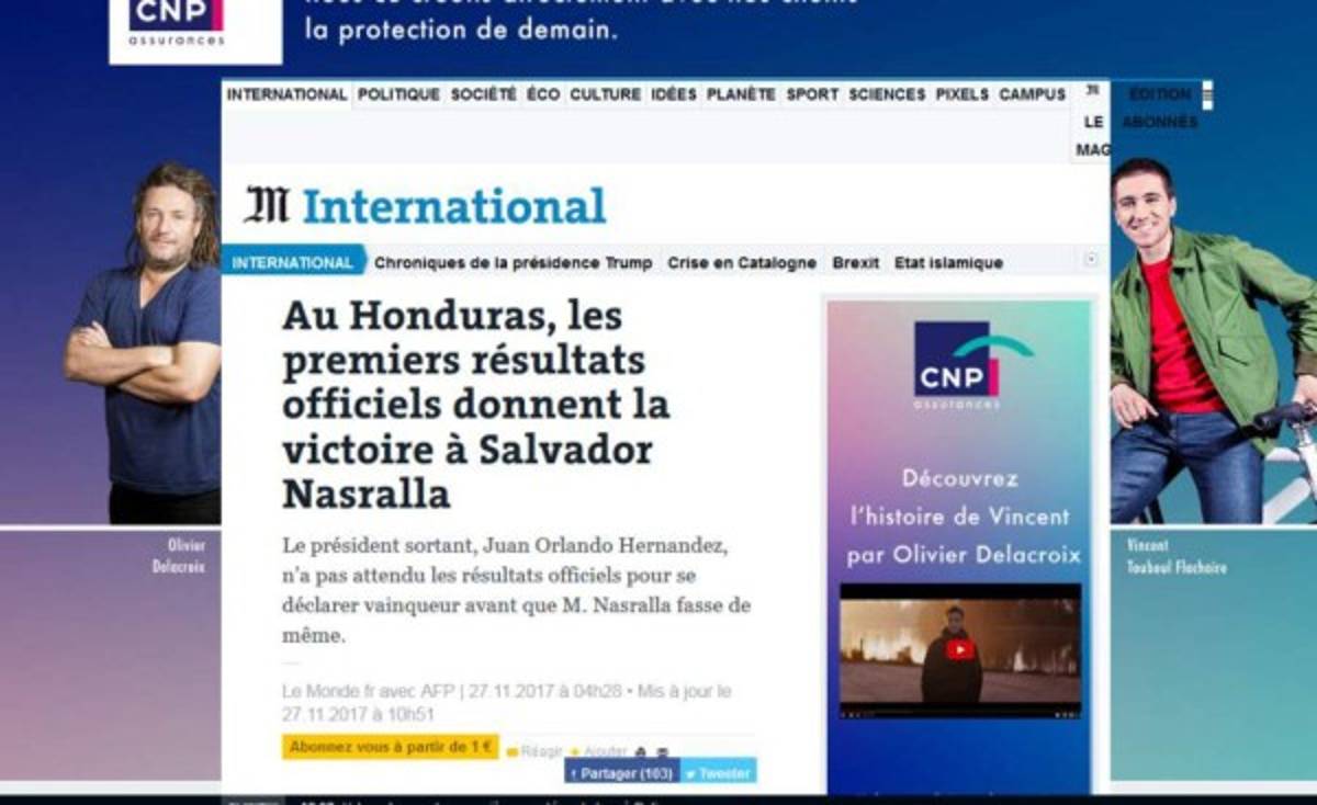 Así reaccionan los medios internacionales sobre las elecciones de Honduras