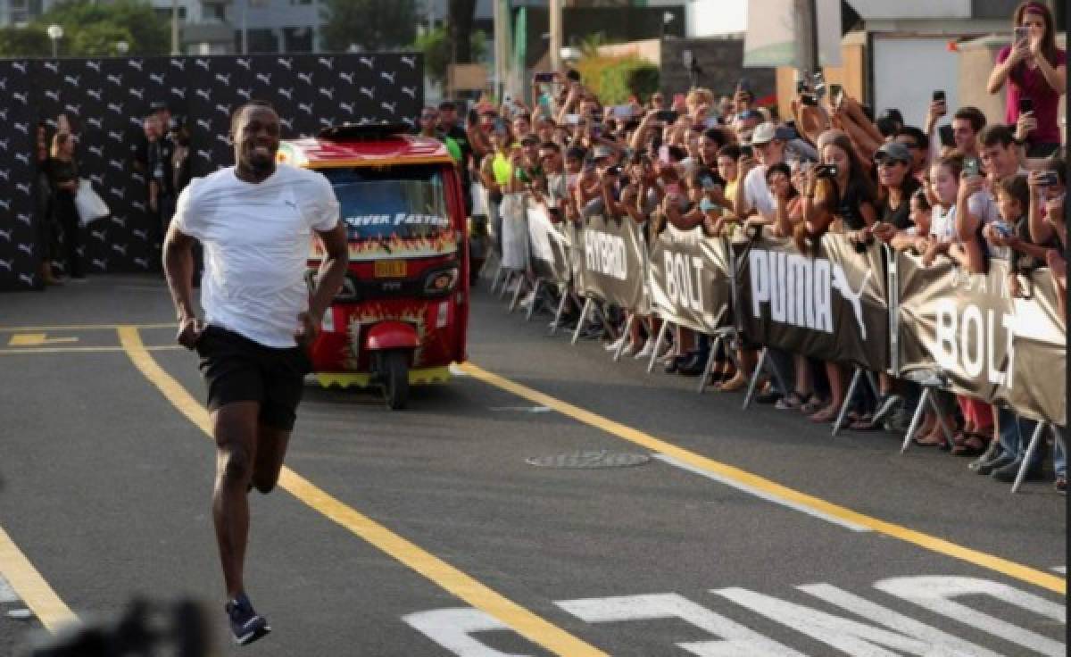 Las mejores imagenes de la carrera entre Usain Bolt y una Mototaxi