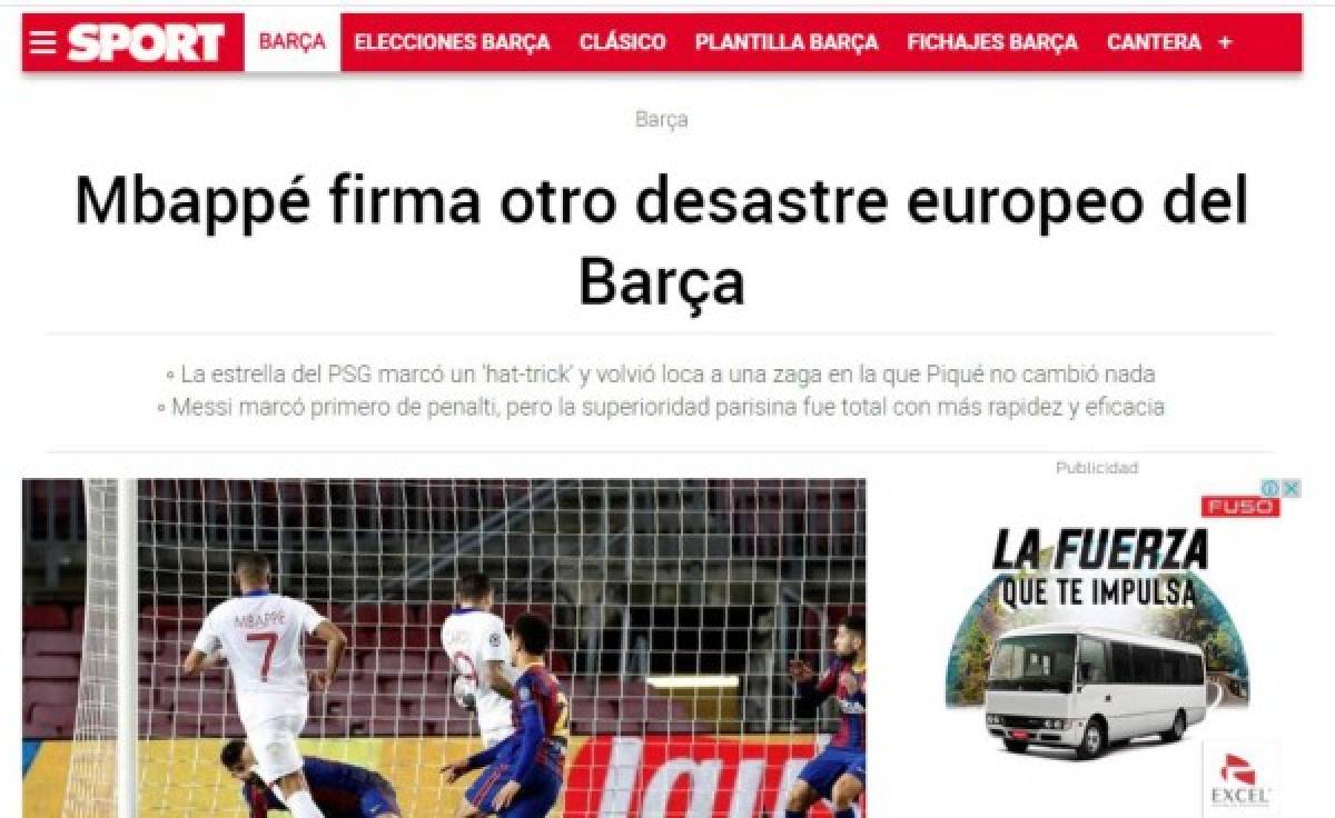 'Penoso, desastroso, humillación”: la prensa mundial y sus duros titulares tras la goleada del PSG al Barcelona