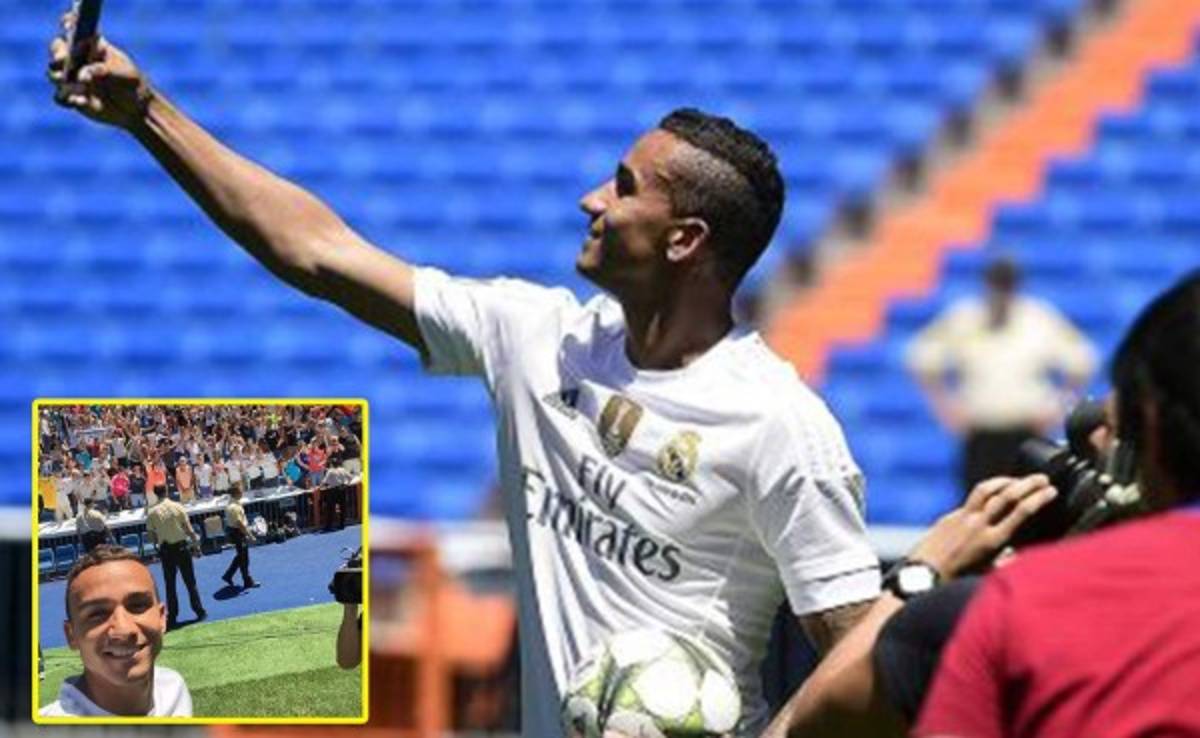 Danilo se toma una selfie junto a aficionados del Real Madrid