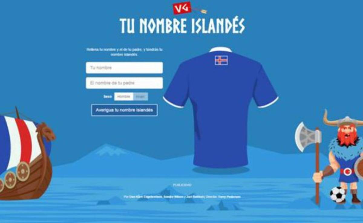 La ingeniosa aplicación para saber cómo te llamarías si jugaras con Islandia