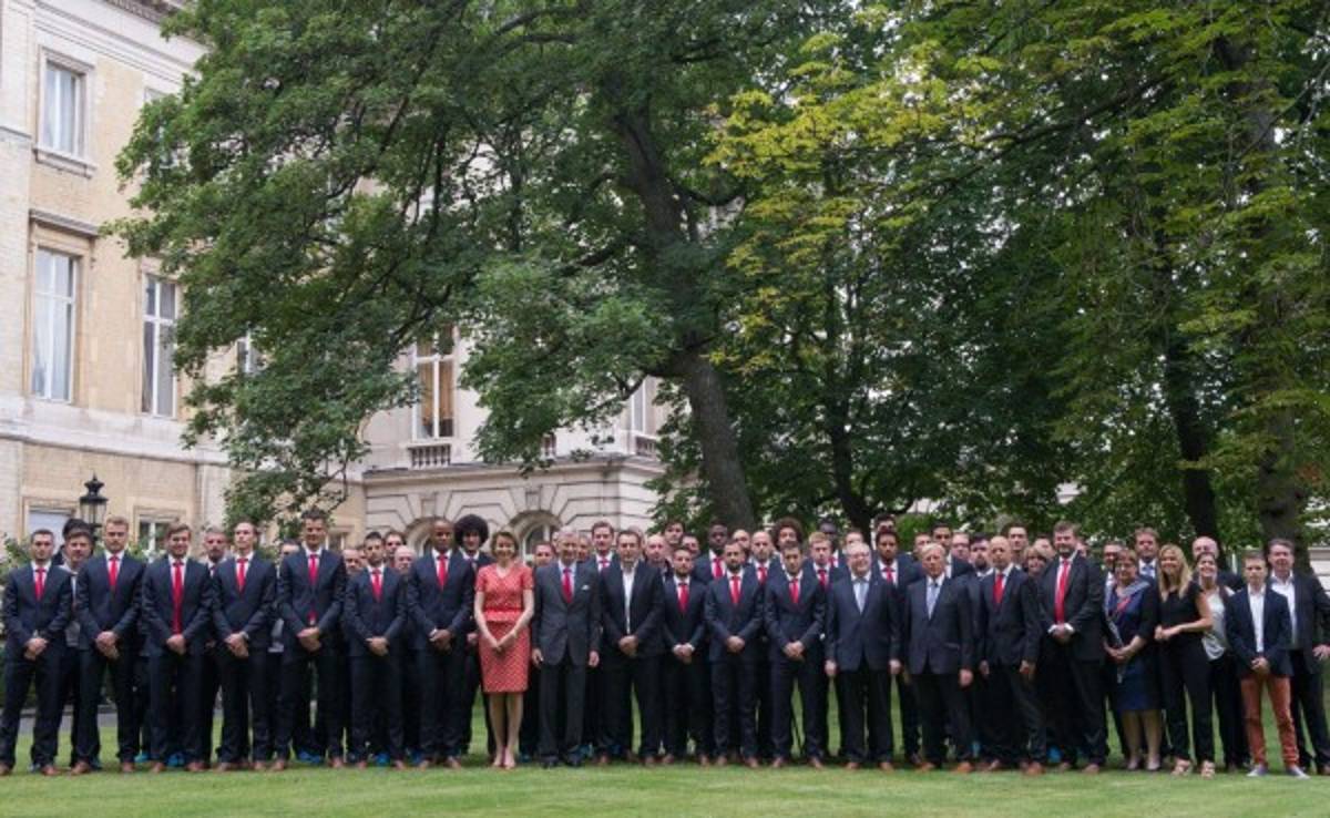 Jugadores de Bélgica recibidos como campeones en su país