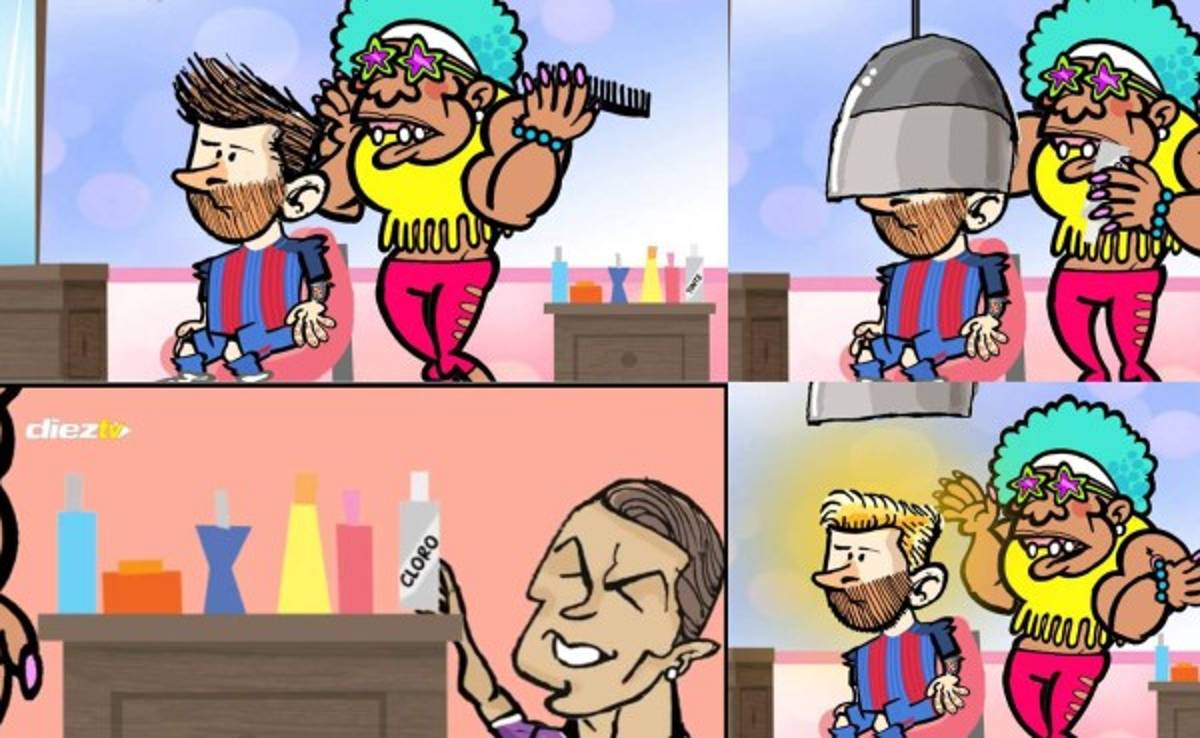 DIEZ CÓMICS: Cristiano Ronaldo 'culpable' del cambio de look de Messi