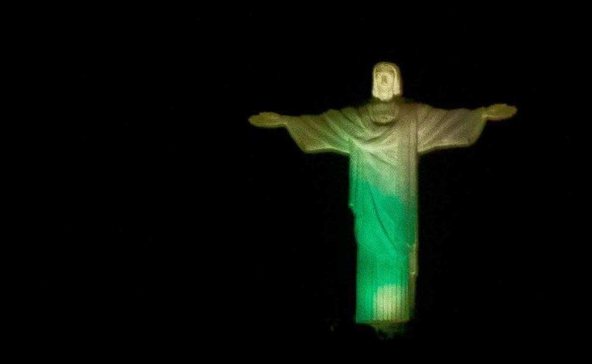 El Cristo Redentor se iluminará de verde y amarillo durante el mundial