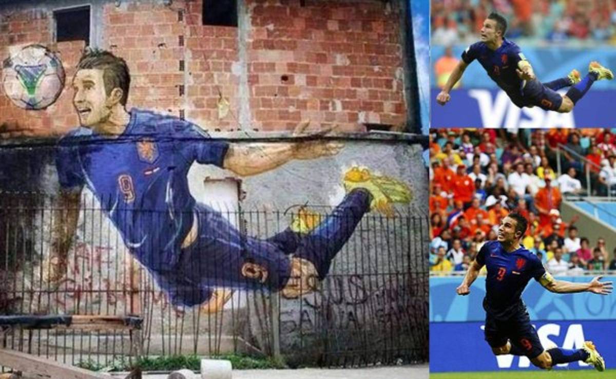 En Brasil inmortalizan golazo de Robin Van Persie