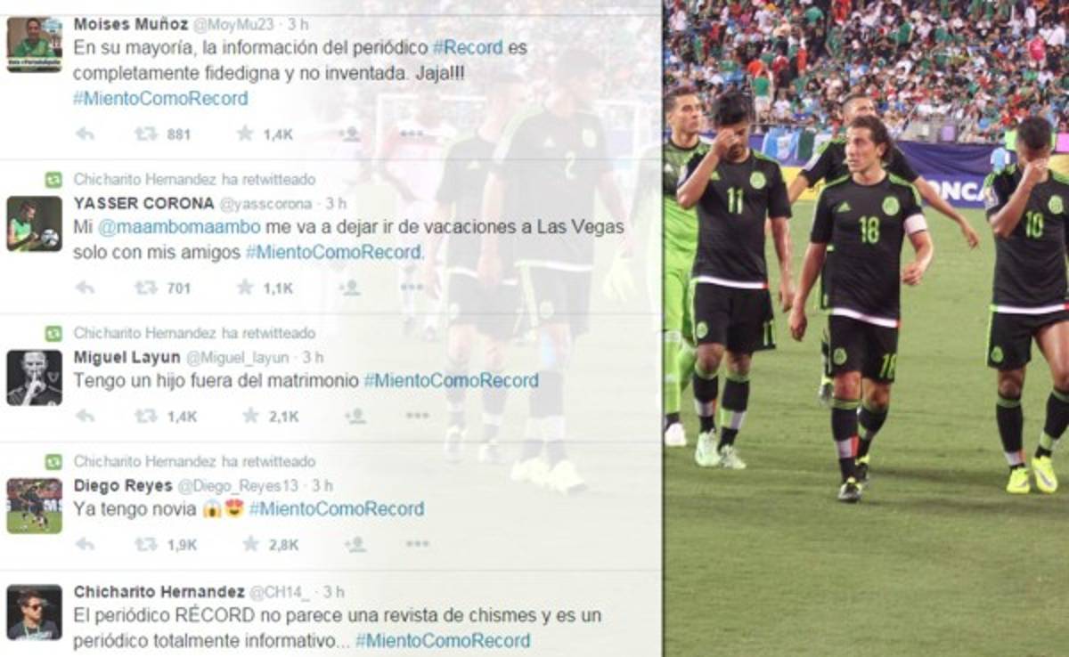 #MientoComoRecord, el hashtag con que jugadores mexicanos se burlan de un diario