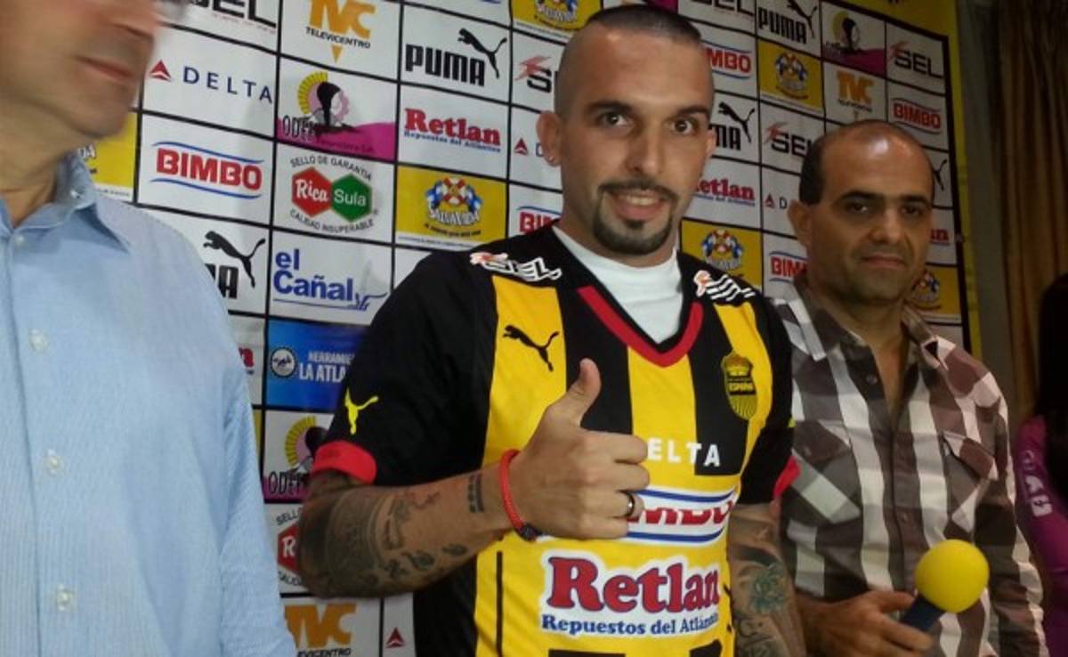 Real España presentó como figura al venezolano Giancarlo Maldonado