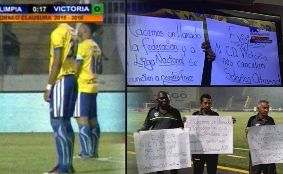 Victoria hace protesta y exige pagos en pleno juego ante el Olimpia