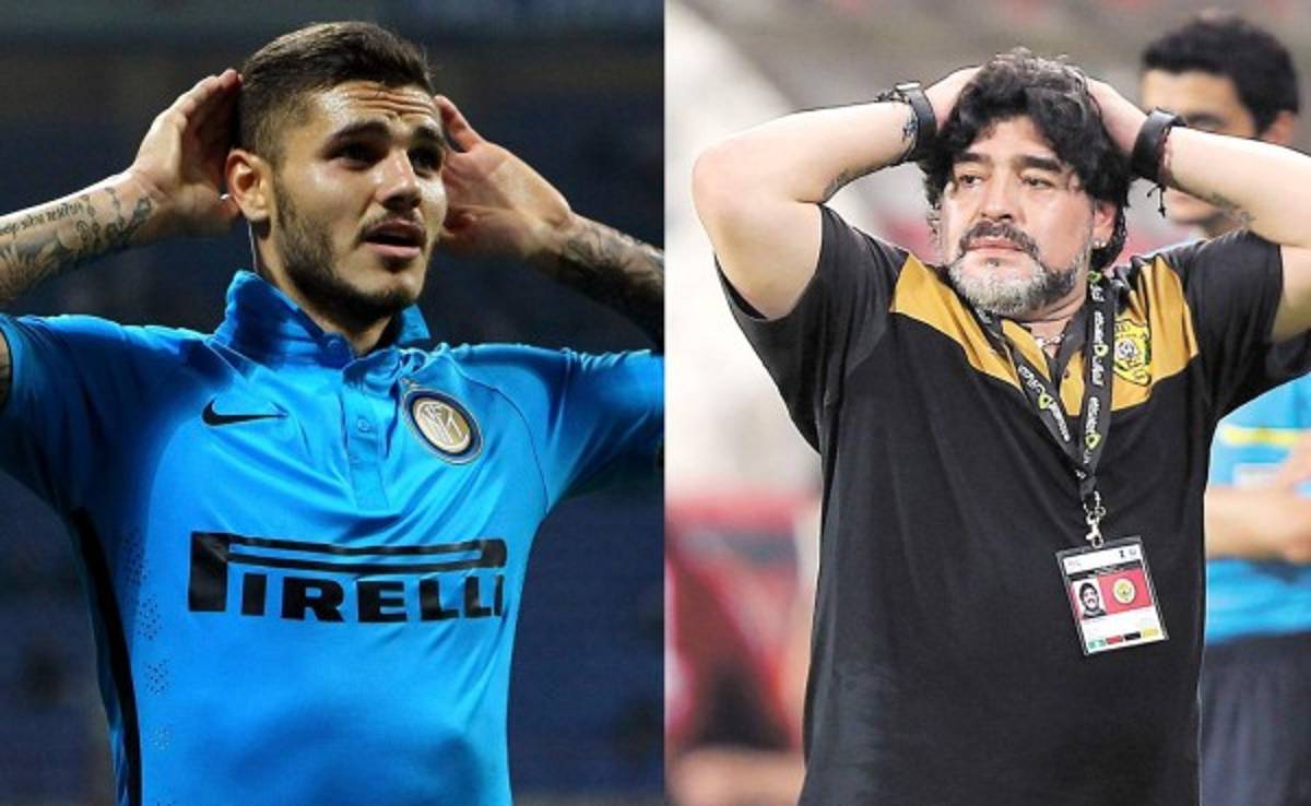Icardi y su forma polémica de responder las críticas de Maradona