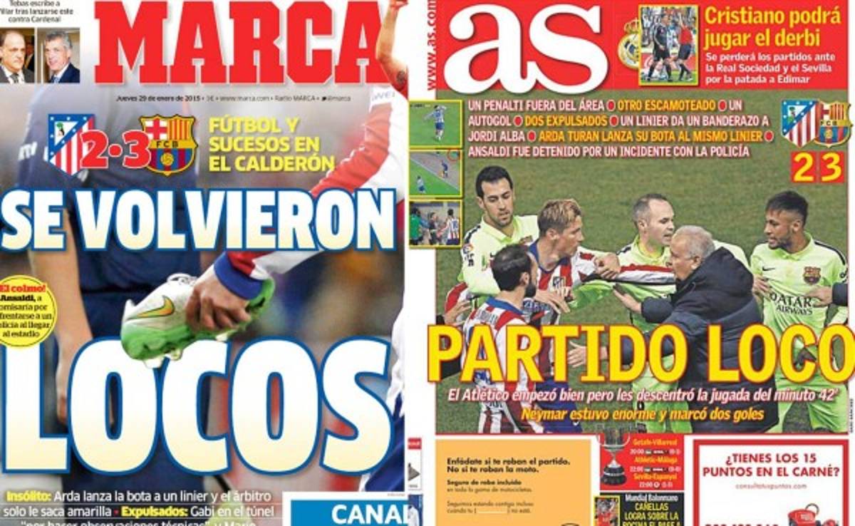 La prensa de España se divide ante actuación de Neymar y las broncas que se dieron