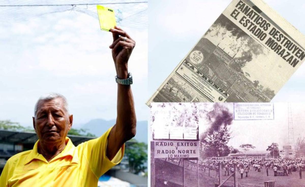 ¿Cómo fue incendiado el estadio Morazán de San Pedro Sula en 1974?
